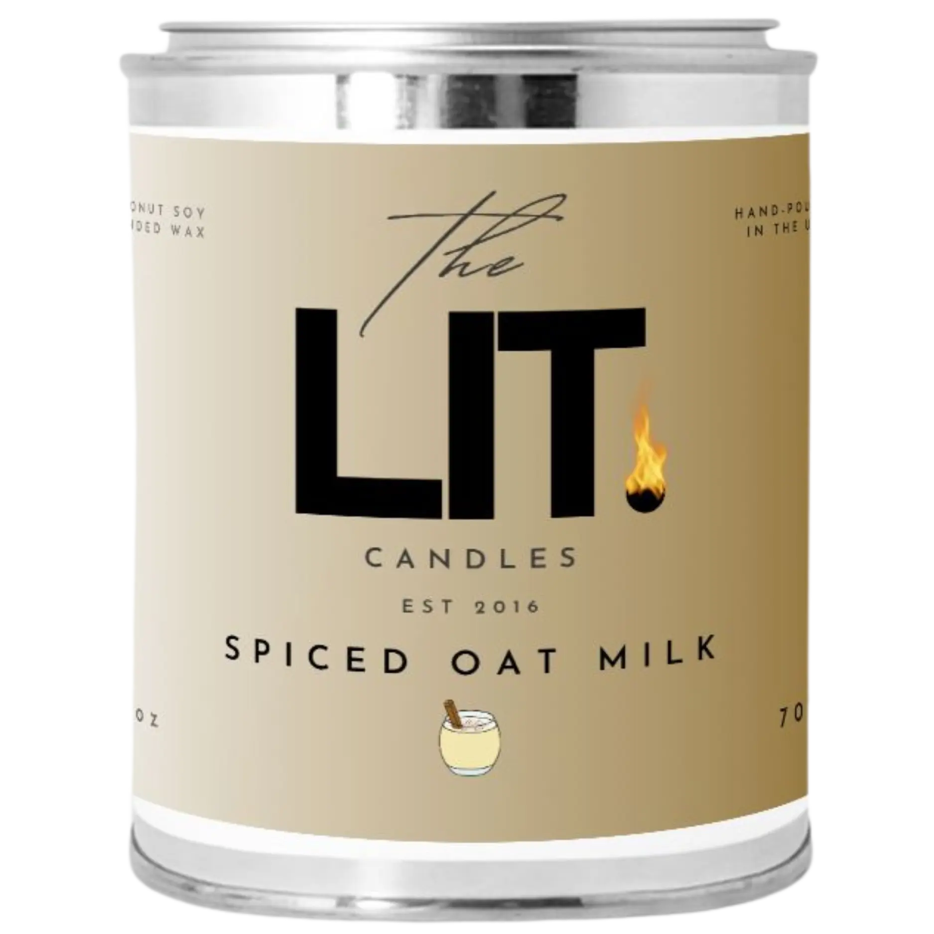Modern Spiced Oat Milk Paint Can Candle – Cozy Warmth & Comforting Scent