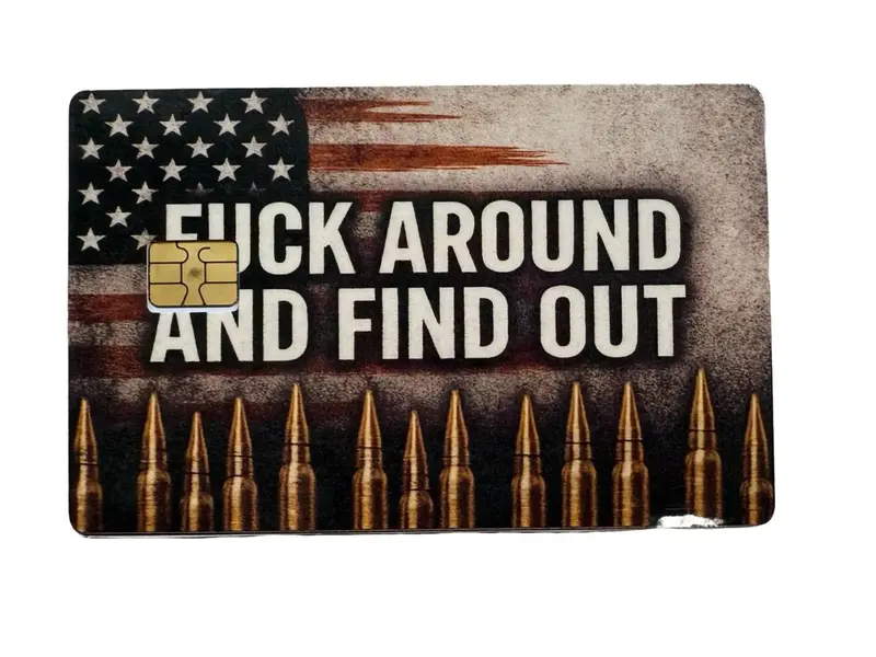 FAFO Patriotic Bullet Card Skin Credit Debit Card Skin - Fuck Around and Find Out Design - Waterproof Anime Artwork - Personalized Anime Sticker for Credit Cards - Limited Edition - Easy Application - Secure Fit - Versatile Compatibility - Perfect Gift