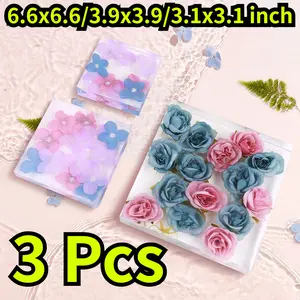 3Pack Epoxy Resin Casting Deep Silicone Mold Large Molds for Flower Preservation, Deep Pour Molds for Furniture Decoration, DIY Wedding Bouquets, Valentine's Day Gifts (6.6x6.6/3.9x3.9/3.1x3.1 inch) - Home Improvement.
