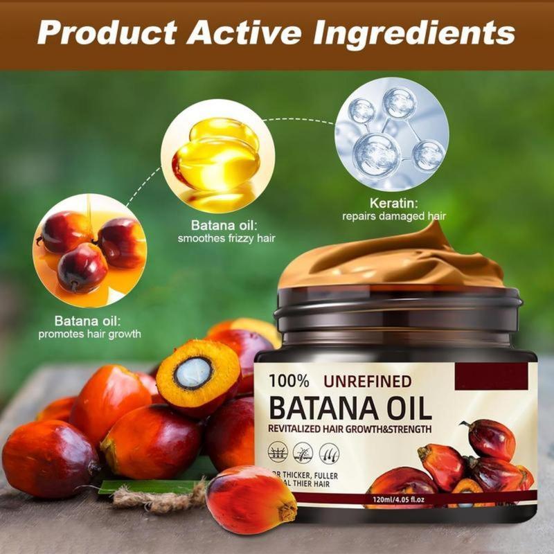 100% Unrefined Batana Oil from Honduras - Fuller,Thicker Hair for Women & Men, Silky Conditioning, FrizzControl & Color Care Damaged Healthier