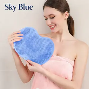 Shower Foot & Back Scrubber Mat, Suction Cup Wall-Mounted Bath Brush, Hands-Free Self-Cleaning Massage Pad for Shower, Foot Exfoliator & Back Scrubber