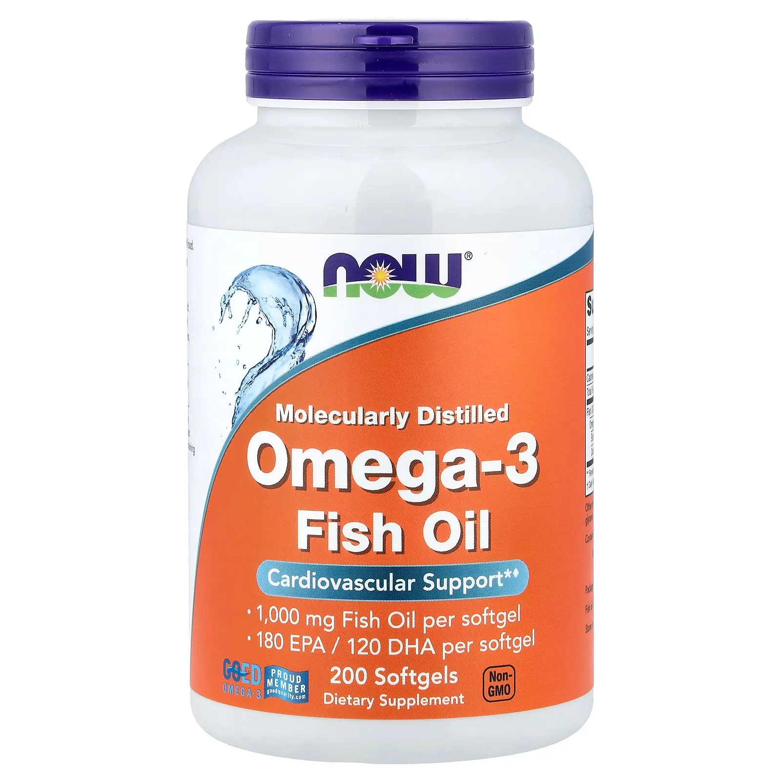 NOW Foods Omega-3 Fish Oil, 1,000 mg, 200 Softgels