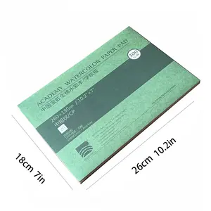 BAOHONG Cotton 100% Watercolor Paper Block, Textured Surface Watercolor Paper, Cold Press, 140lb/300gsm, 20 Sheets for Painting & Drawing, Wet, Mixed Media