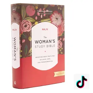 NKJV, The Woman's Study Bible, Hardcover, Red Letter, Full-Color Edition: Receiving God's Truth for Balance, Hope, and Transformation