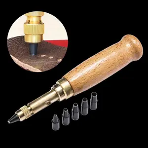 1.5-4mm Automatic Leather Hole Punch 6 Sizes Removable Belt Screw Hole Punch Belt Punch leather craft tools