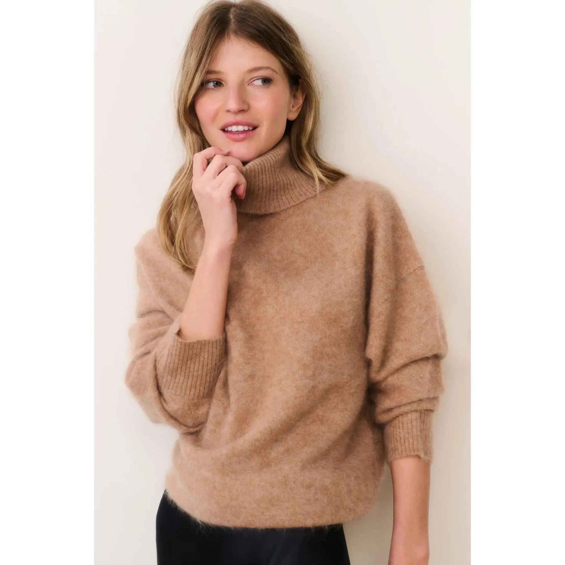 Love Shack Fancy Nia Cashmere Turtleneck