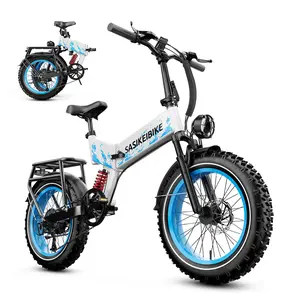 E7 1500W Peak Folding Electric Bike for Adults, 30MPH Speed, 80 Miles Range, 52V 20Ah Removable Battery, 20"x4.0 Fat Tire Ebike, Dual Suspension, 7-Speed Commuter Electric Mountain Bike