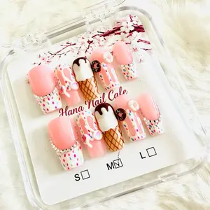 Summer Ice Cream Press On Nails