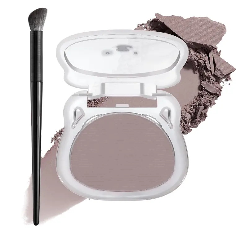 Noerrors Taupe to Mauve Cool Toned Contour Palette for Fair Pale Olive Skin | Matte Grayish Mauve Shade for Natural 3D Sculpt Looks, No Orange Base, Smooth Pressed Powder Texture, Lightweight&Blendable