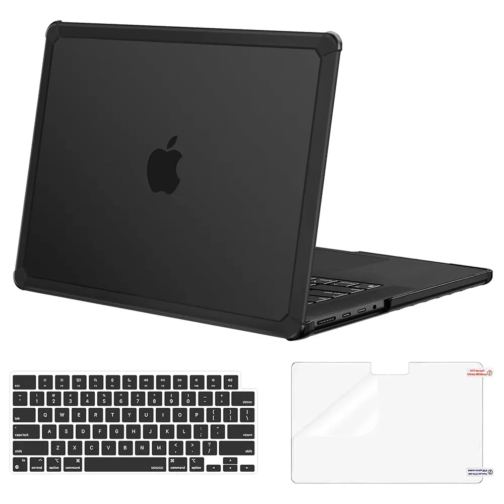 MOSISO 3-in-1 Plastic Solid Laptop Case with Flexible TPU Bumper, Anti-Crack Hard Shell for 14 inch MacBook Pro (Models M5 2026, M4-M1 2025-2021, A3427 A3426 A3434 A3112 A3185 A3401 A2918 A2992 A2779 A2442) for School & Office Use