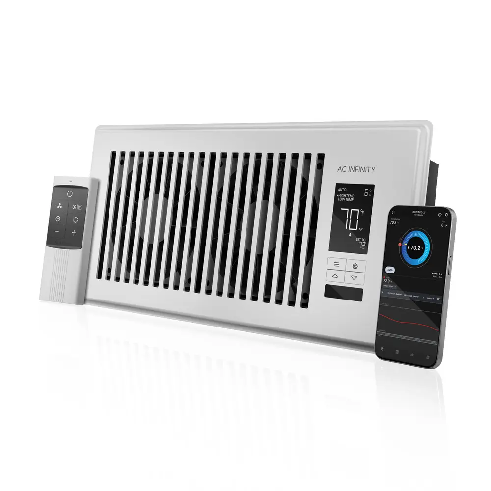 AIRTAP T4, Smart Register Booster Fan 4" x 10" White
