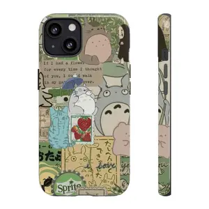 Ghibli Phone Case Totoro & No-face Aesthetic Phone Case Compatible with iPhone 17 16 15 14 13 12 11