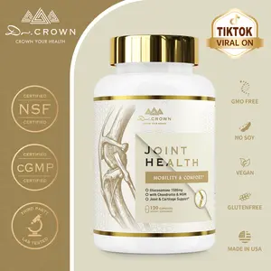 Dr. CROWN Joint Health Supplement for Women & Men with Glucosamine, Chondroitin, MSM & Turmeric - 120 Capsules