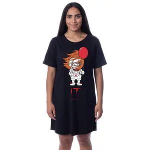 IT The Movie Womens' Chibi Pennywise Clown Nightgown Sleep Pajama Dress