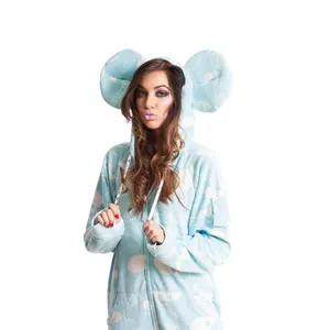 EDM Deadmau5 in Blue Adult Footed Onesie Pajamas