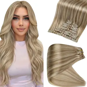 Sunny hair Clip in Extensions Softness Invisi Edge clip ins 16inch-22inch PU clip weft 6PCS 100Gram