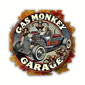 1PC Social Interactive GAS MONKEY Mod Car Sticker | Fits classic cars & SUV trunks/windows for friends’ mod trips, during modified car cruises & camp chats, the IP pattern instantly becomes a “Gas Monkey mod meme” topic