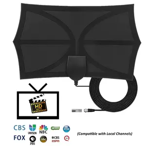 2026 TV Antenna for Smart TV Indoor,Digital TV Antenna for Local Channels , Supports 4K 1080p, Long Range Reception with Signal Booster,  Easy Install with Coaxial Cable