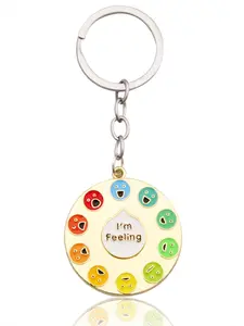 Round Shaped Keychain, Emotional Management Rotating Round Keychain, Silent Fidget Keychain, Sensory Fidget Keychain, Fashion Accessories for Women & Men, Funny Gift for Friend, Keychain Jewelry