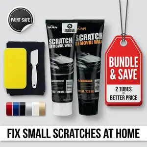 NUAN Premium Car Scratch Removal Wax 2026 Scratch Repair Kit with Polishing Paste & Wipe for All Paint Colors Car Detailing Products Black & White Wax