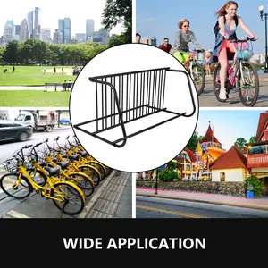 Bike Stand Floor, Double-Sided Bike Rack for 10 Bicycles, Commercial Grid Bicycle Stand, Indoor Outdoor Use, Perfect for Garages, Stores, Schools & Universities