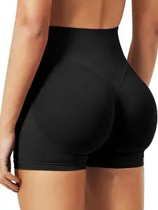 Women's High-Waisted Thicker Sports Bra, Seamless Butt-Lift Shorts, Comfortable Fit, Anti-Friction, Breathable Fabric, S-Xl