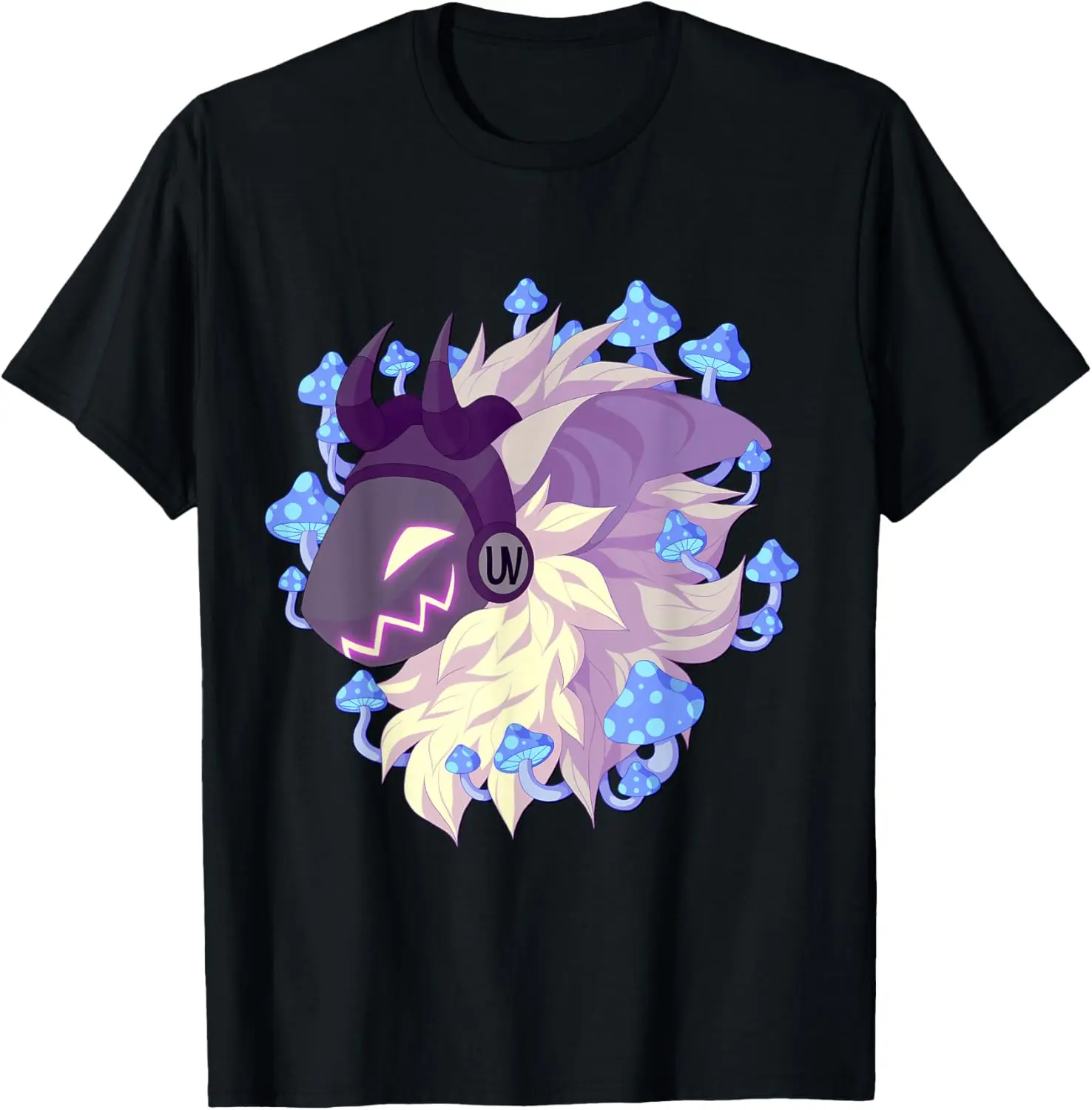 Women's 100% Cotton Short-Sleeve Round Neck Vintage Top - Casual Distressed Protogen Original Furry Fandom Artwork Whimsical Look Tshirt, Women's Fandom Clothes
