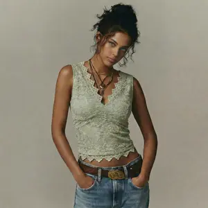 Trendy Queen Women's Ruched Bow Decor Tank Top,Cute Deep V Neck Sleeveless Crop Top,Back To School Outfits,Ladies Fall Clothes for daily Wear