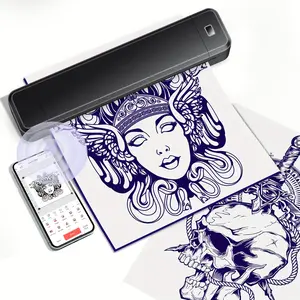 X8 Wireless Inkless Printer, Mini Travel Printer, Portable Wifi Printer, Thermal Tattoo Device, Compatible with A4 and Us Letter Paper, Ideal for Business and Travel