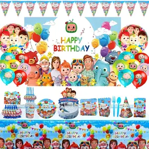Kids Birthday Party Supplies Set – Complete Decorations Kit with Balloons, Banner & Table Cover