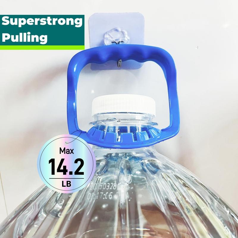 Hooks for Hanging Adhesive Wall Hook Heavy Duty Self Adhesive Utility Sticky Hooks for Keys Coat Towel Garage Bathroom Shower Outdoor Kitchen Door Waterproof Transparent 9 Pack