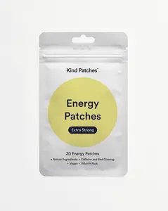 Kind Patches | Energy Patches Extra Strong|30 Energy Patches: natural ingredient, caffeine and red ginseng, vegan, 1 month pack Kind Patches | Energy Patches Extra Strong|30 Energy Patches: natural ingredient, caffeine and red ginseng, vegan, 1 month pack