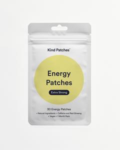 Kind Patches | Energy Patches Extra Strong｜30 Energy Patches: natural ingredient, caffeine and red ginseng, vegan, 1 month pack