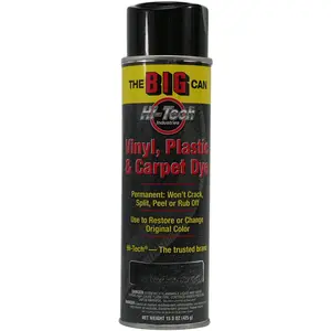 Big Can Vinyl, Plastic, Fabric and Carpet Spray Dye, Black, 15oz | Permanent Color Restorer for Carpet and Upholstery | Won't Crack, Split, Peel, or Rub Off
