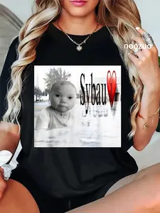 100% Cotton Funny SYBAU AI Niche Baby gen z Meme BrainRot Giggling Humor T-Shirt