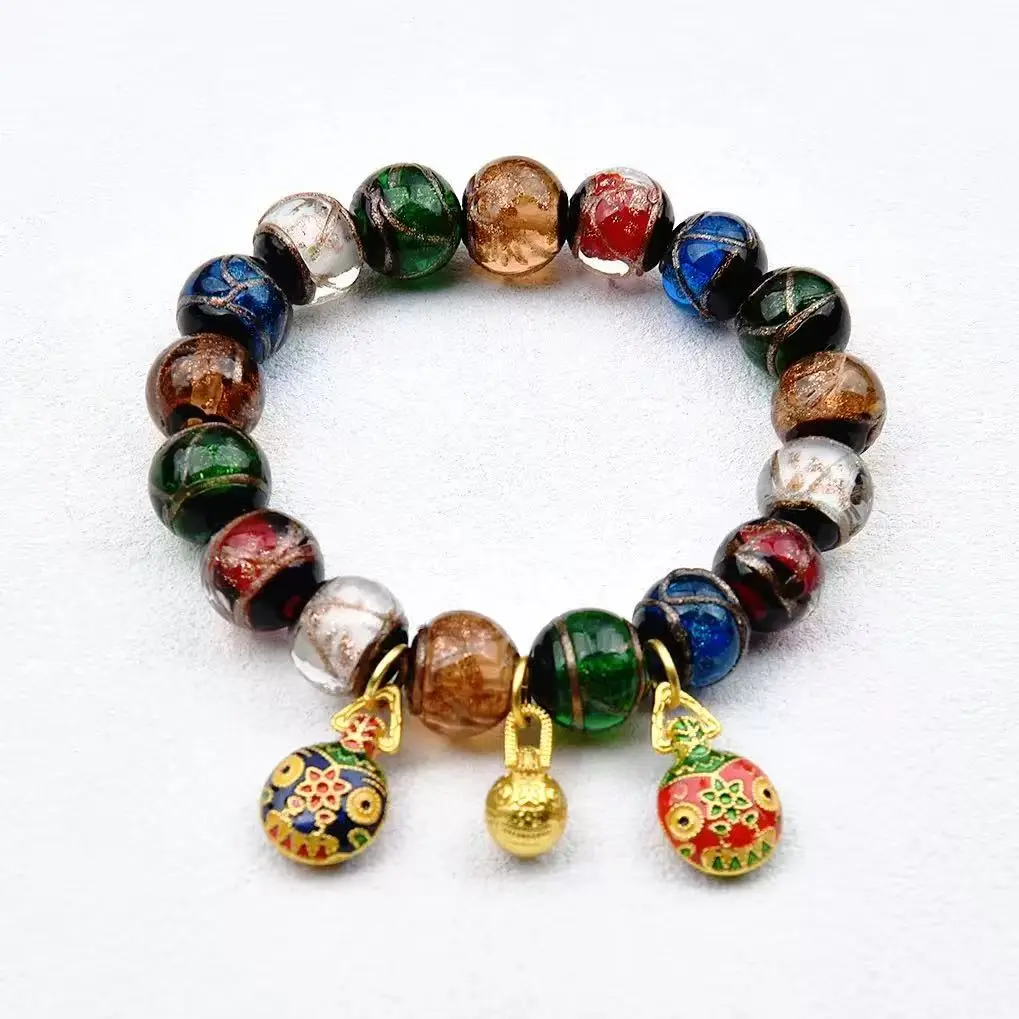 Temple Sacred Incense Ash Beaded Bracelet - Chinese Feng Shui 5-Elements Daoist Blessed Faith Wear Jewelry for DIY Beading, Jewelry Making