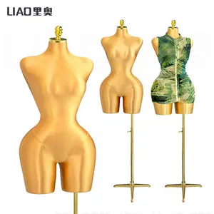 Plus size female mannequins women hard foam Wrap cloth big butt Dress skirt Clothing display dummy pin able with Adjustable base