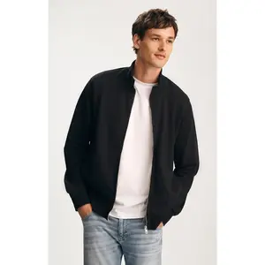 FULL ZIP SWEATSHIRT IN BLACK