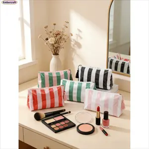 Striped Large-Capacity Travel Toiletry Bag, Makeup Bag for Women & Men - Minimalist Dopp Kit, Waterproof Cosmetic Pouch, Lightweight Organizer for Weekend Trips, Gym
