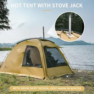 Naturehike Massif Hot Tent with Stove Jack, 4 Season Ultralight Winter Tent, Waterproof Windproof Camping Tent with Room and Vestibule