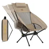 【ToolUpgrade】FanttikOutdoor Zeta L8 Max Unisex Collapsible Folding Chair - Aerospace Alum. Gentle Rocker, Portable Lightweight, Compact, Space-Saving Rolling, 25.2" x 25.2" x 38.1", Carry Bag, Max 250lbs for Camping, Outdoor Patio, gift ideas