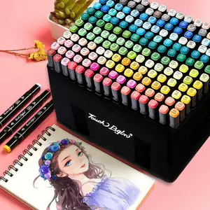 80pcs Colored Paint Markers Set with Bag, Dual Tip Marker Pen Art Supplies, Dual Ended Painting Pen, Drawing Supplies Markers for Coloring, TIKTOK Shop Washable Color Pen, Gifts for Boys & Girls