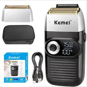Kemei Electric Shaver, Cordless Waterproof Shaver, Rechargeable Powerful Floating Razor, Balds Head Shaving Machine for Men, Great for Barbershop Salon Home Use