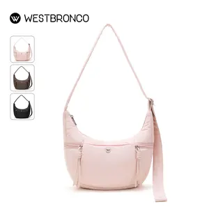 [NEW IN]WESTBRONCO Puffy Simple Versatile Bag Lightweight Puffer Crescent Handbags for Women Waterproof Daily Shoulder Crossbody Bag with Adjustable Stap&Multi-Pockets Casual Trendy Gym Work Hobo Purse Bag TikTokShopStockUp