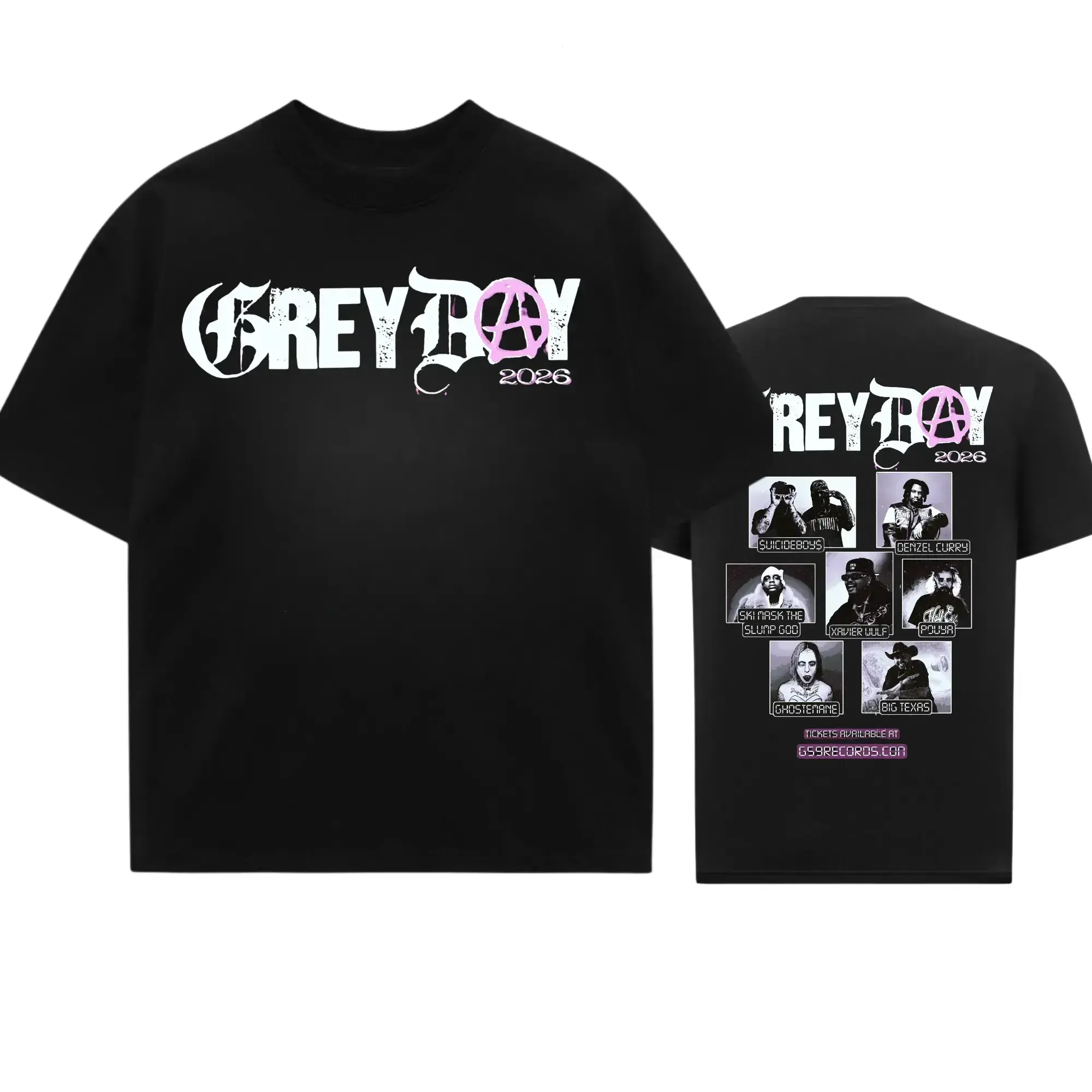 [Free Ship] Limited GreyDay 2026 Ver1 Tour Shirt  Icideboys  Hip-Hop  G59 Shirt  Gift for Fan  G59 Merch Unisex Concert Tee