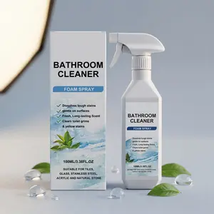 Bathroom Cleaner Foam Spray (100ml) - Citric Acid Formula for Hard Water Stains, Toilet Grime & Soap Scum on Multi-Surfaces