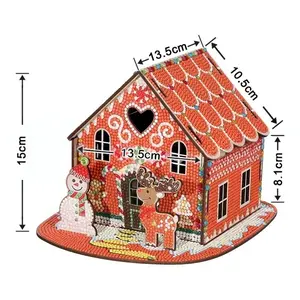 DIY 3D Diamond Painting Candy House Kit |   Wooden Christmas Village Decor |   Desktop Ornament Craft Gift for Teens & Adults |   For Ages 13+ |   Not a Children's Toy