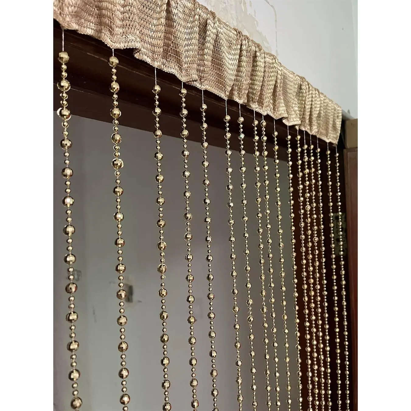 100cm x 195cm Sparkling Plastic Beaded Curtain, Home Decoration Curtain, String Doorway Divider Window Hanging Tassel Blind Screen Panel, Beaded Curtains