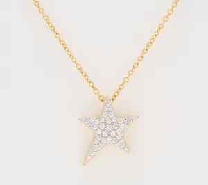 Diamonique x Jennifer Miller Mini Shooting Star Necklace, Sterling Silver