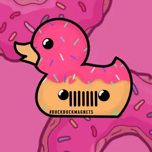 DONUT DUCKIN! CARTOON DUCK MAGNET!